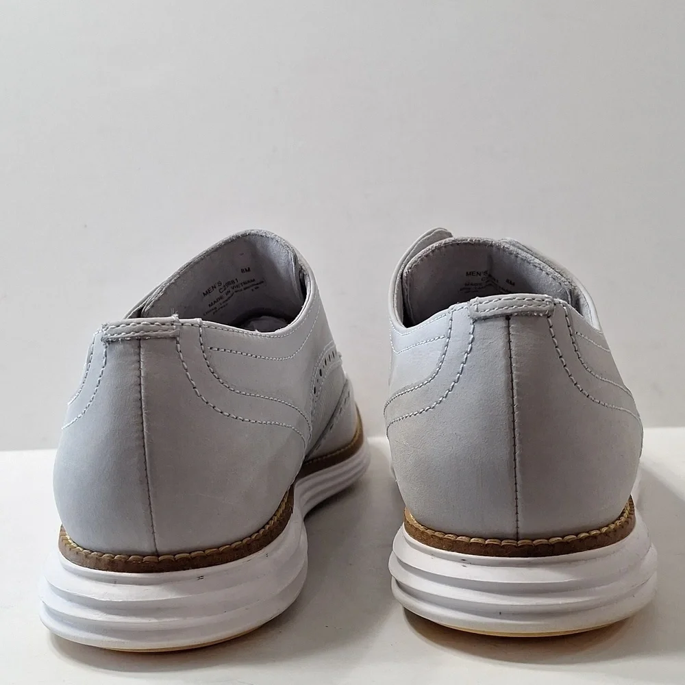 Cole Haan Men's Gray Lace Up Business Preppy Grand Wingtip Oxford Shoes Size 9M